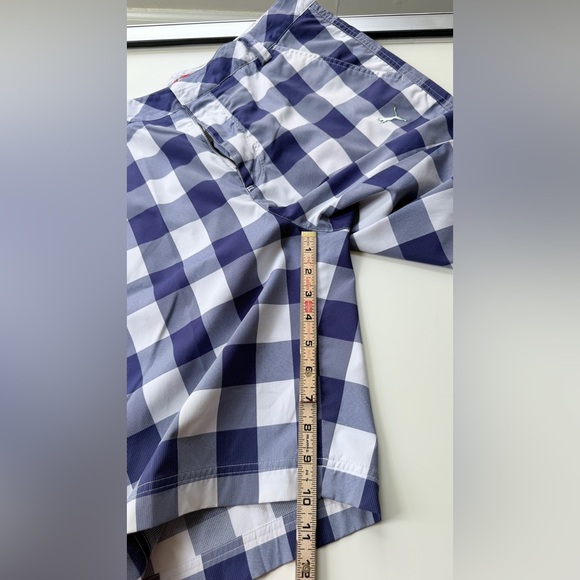 Puma Navy and White Plaid Shorts - Picture 12 of 14